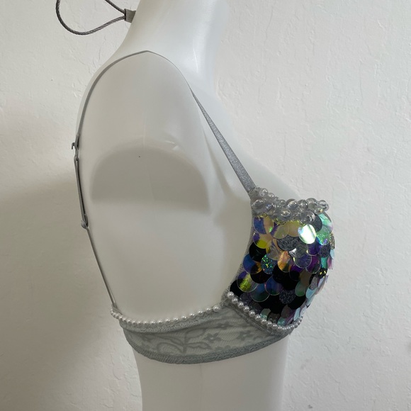 Handmade Rave Bra / Festival Bra / Cosplay Bra - Mermaid - Picture 3 of 7